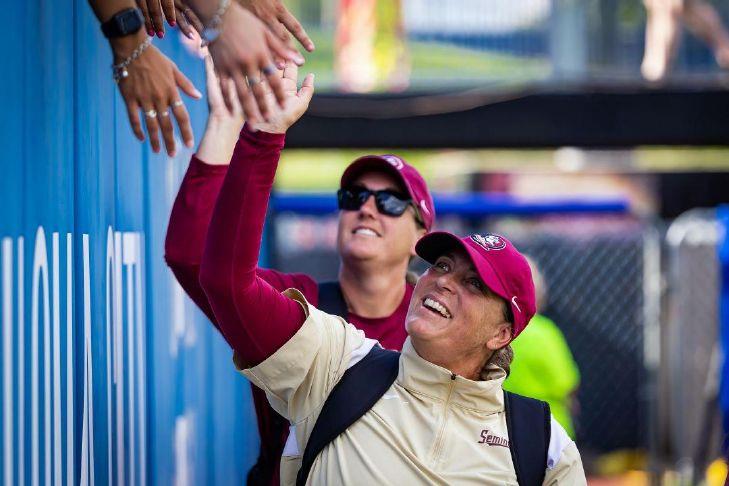 Image for display with article titled Florida State Coach Lonni Alameda Stays True to Her Roots